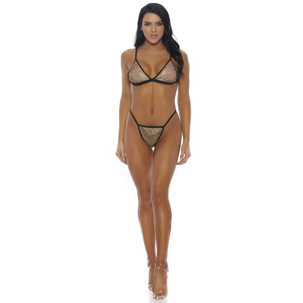 4056 Standard Sea Gold Embellished Bikini Set, S View 4